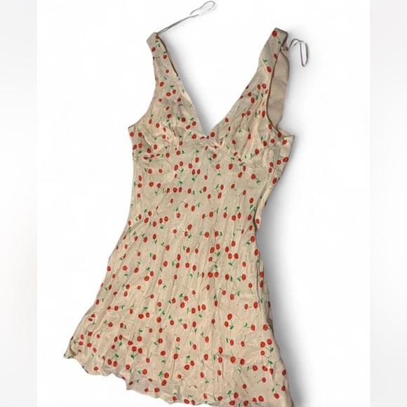 Zara Cream Cherry Patterned Dress - Picture 5 of 5